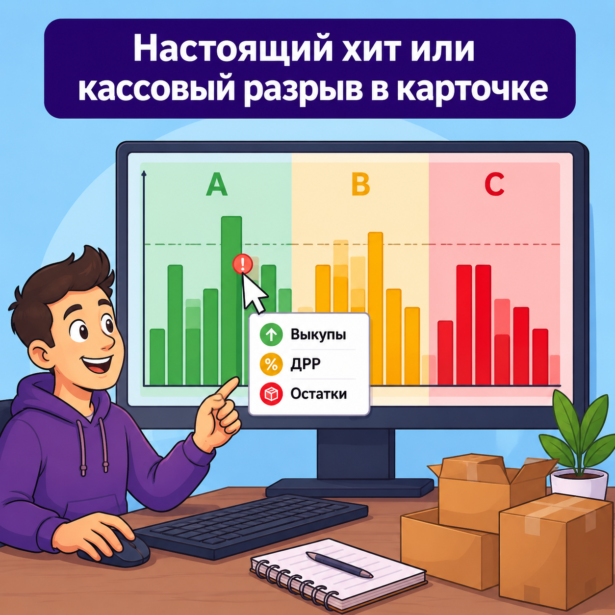 График ABC-анализа с убыточным товаром в группе A