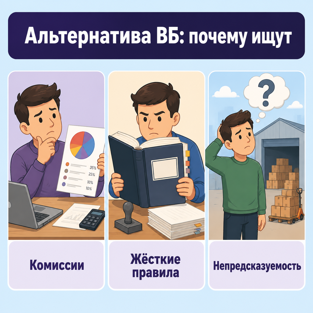 Почему селлеры ищут альтернативу ВБ: комиссии, жёсткие правила, непредсказуемость