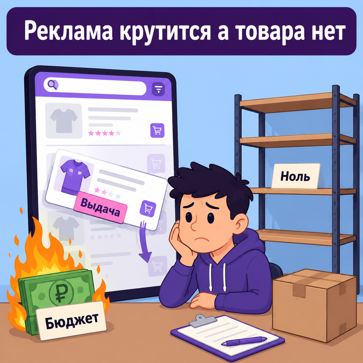 Падение карточки товара в выдаче Вайлдберриз из-за дефицита