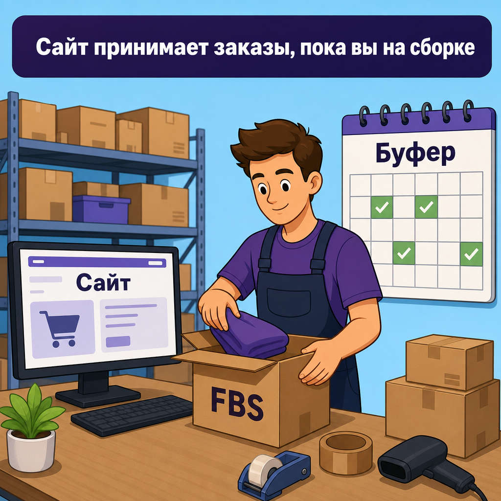 Сайт-витрина селлера и заказы FBS
