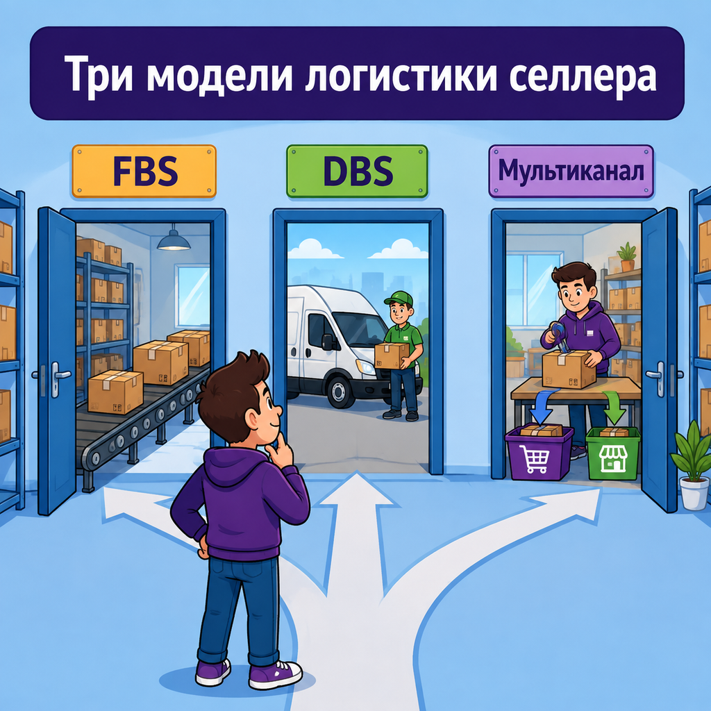 Селлер выбирает между FBS, DBS и мультиканальным складом