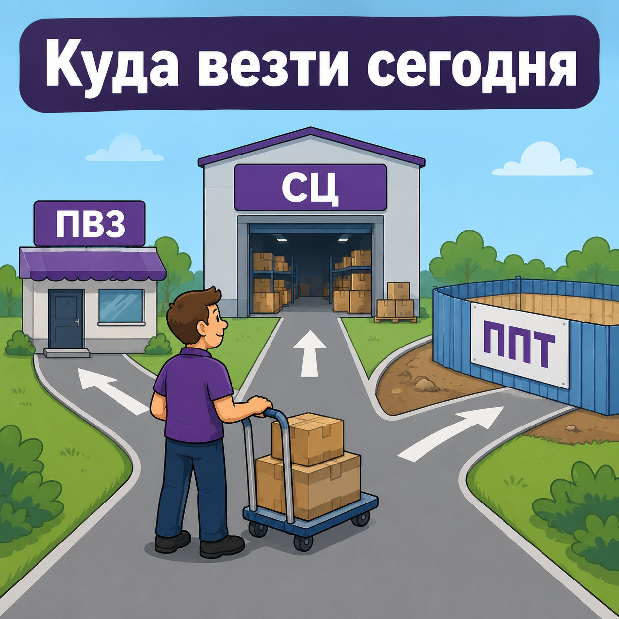 Селлер выбирает между пунктом выдачи, сортировочным центром и будущим ППТ