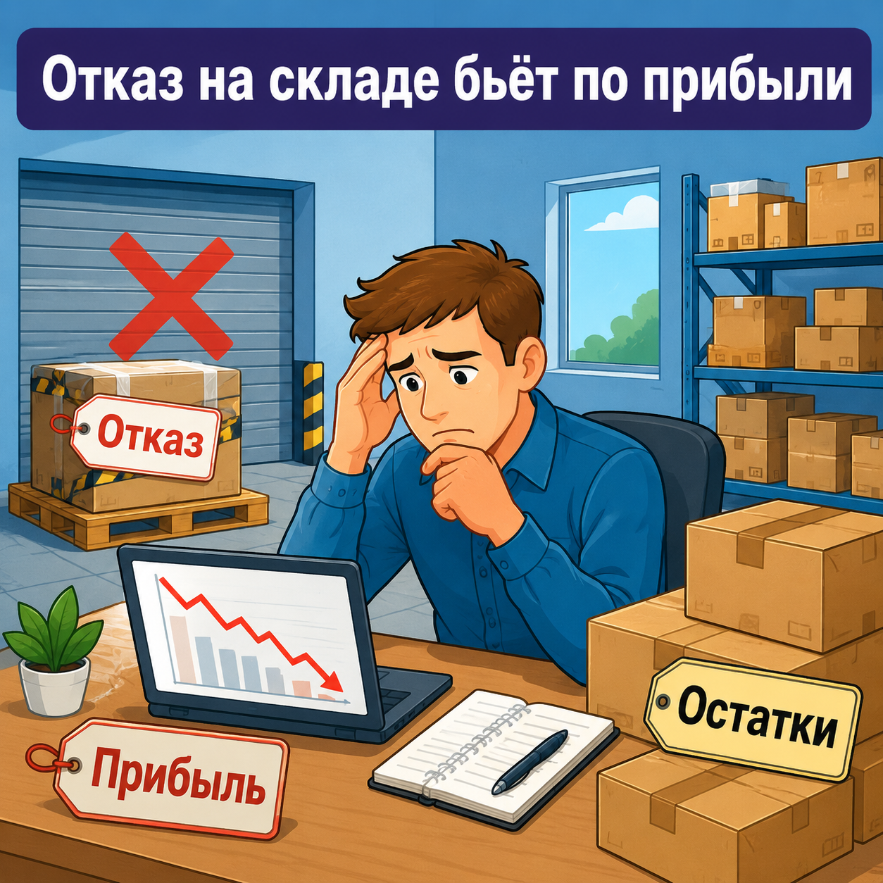 Селлер видит отказ склада из-за маркировки и падение прибыли по SKU