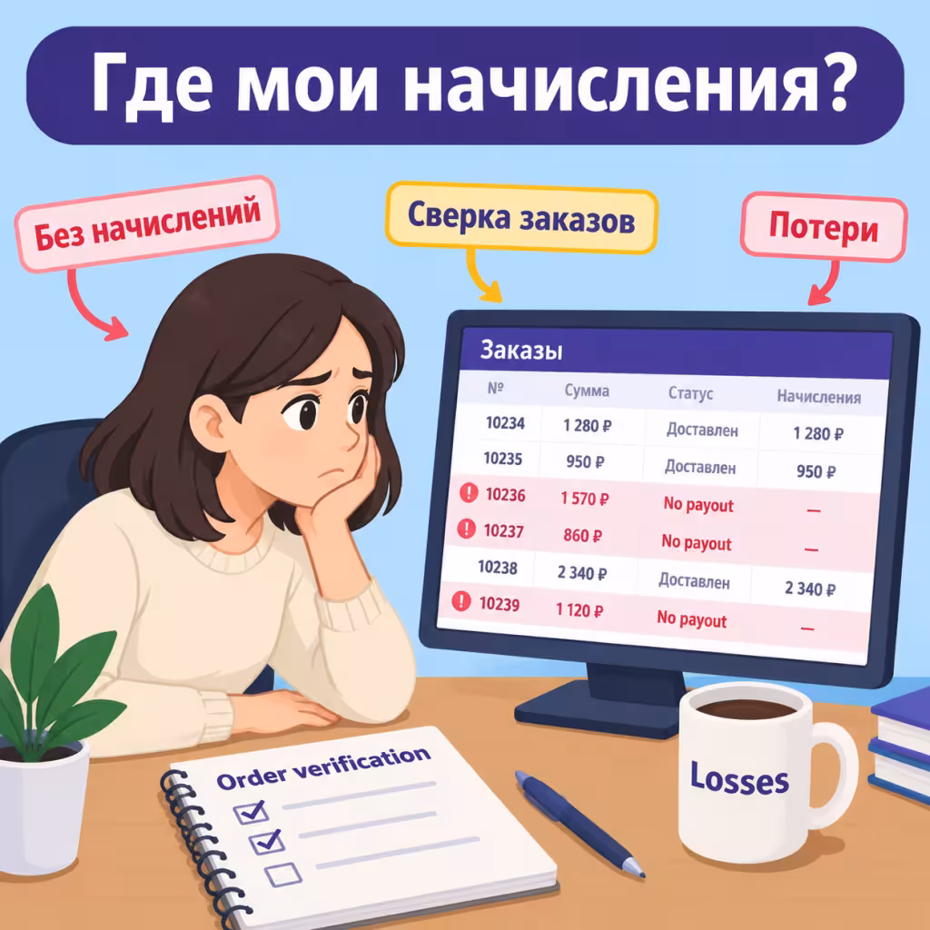 Начисления Wildberries не вернулись по заказам: как найти пропавшие деньги и посчитать реальный P&L
