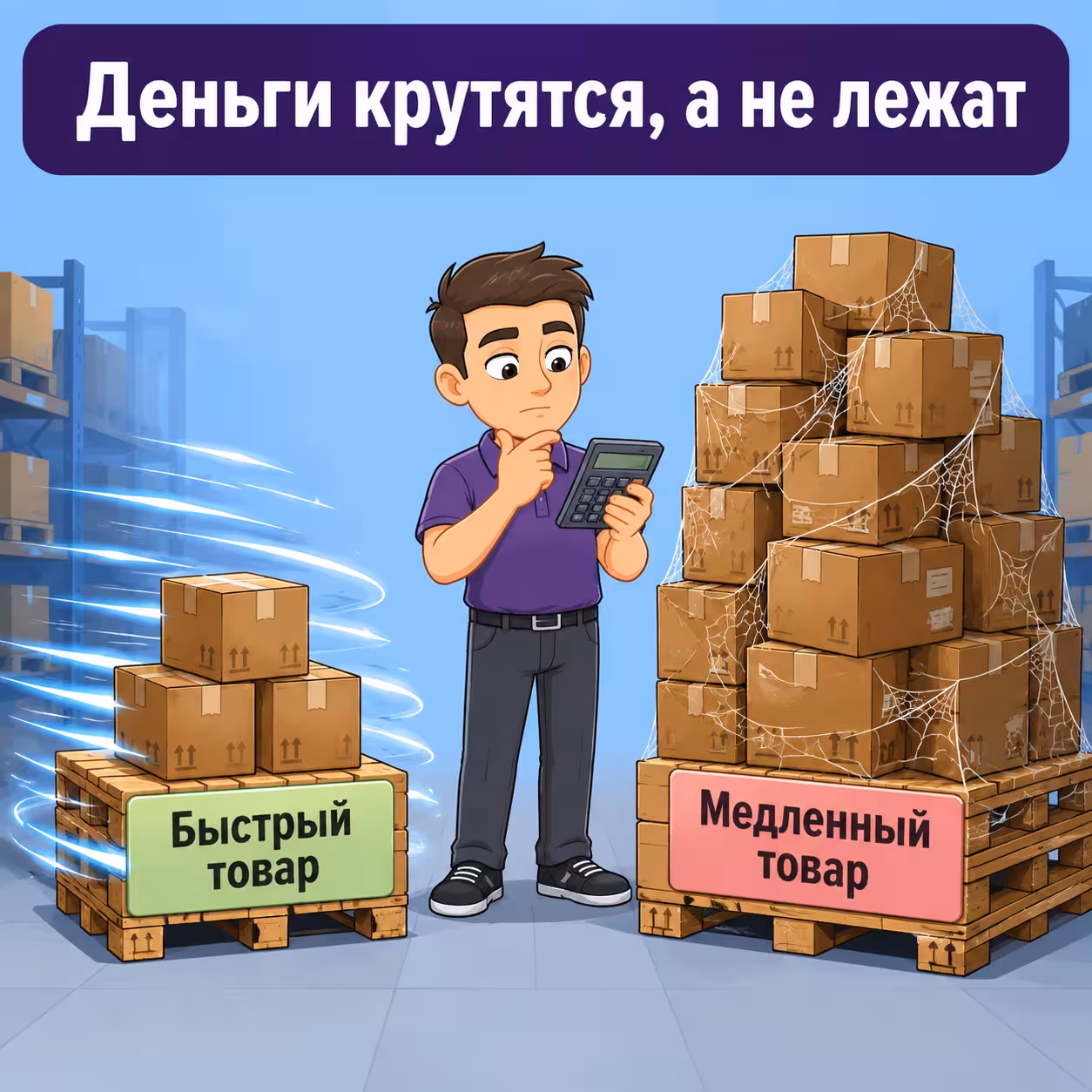 Быстрая и медленная оборачиваемость товара на складе Wildberries