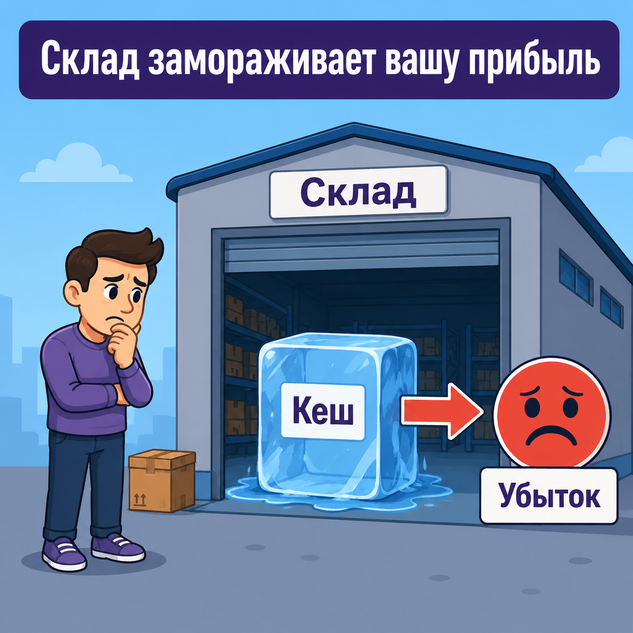 Замороженный кеш в остатках на складе WB