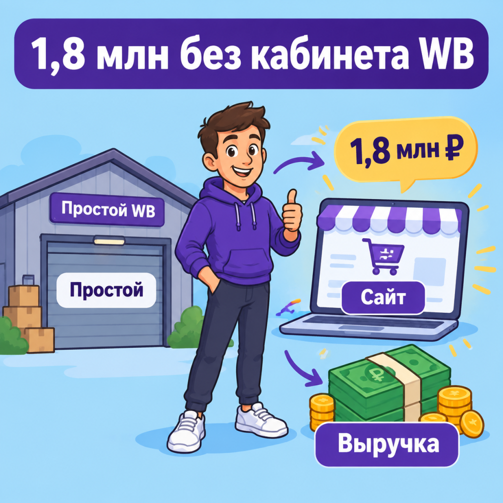 Продавец Wildberries запускает собственный сайт из карточек, чтобы не зависеть от простоев